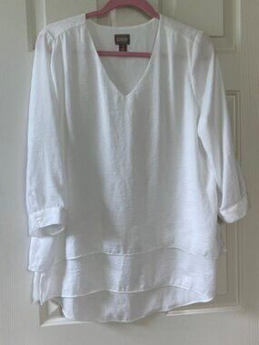 Chico's Double Layer V-neck Tunic - Size 1
